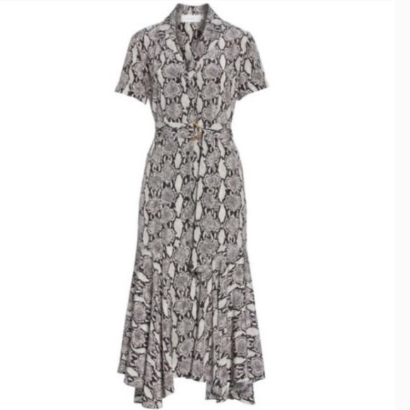 Alc snake print 100 silk dress - Picture 2 of 6